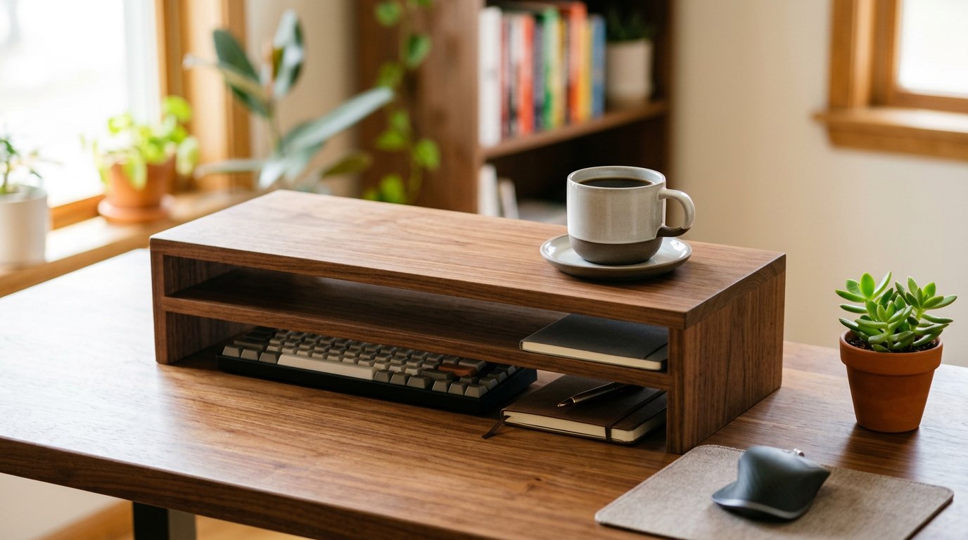 Rak Monitor & Desk Shelf: Cara Melegakan Meja Kerja